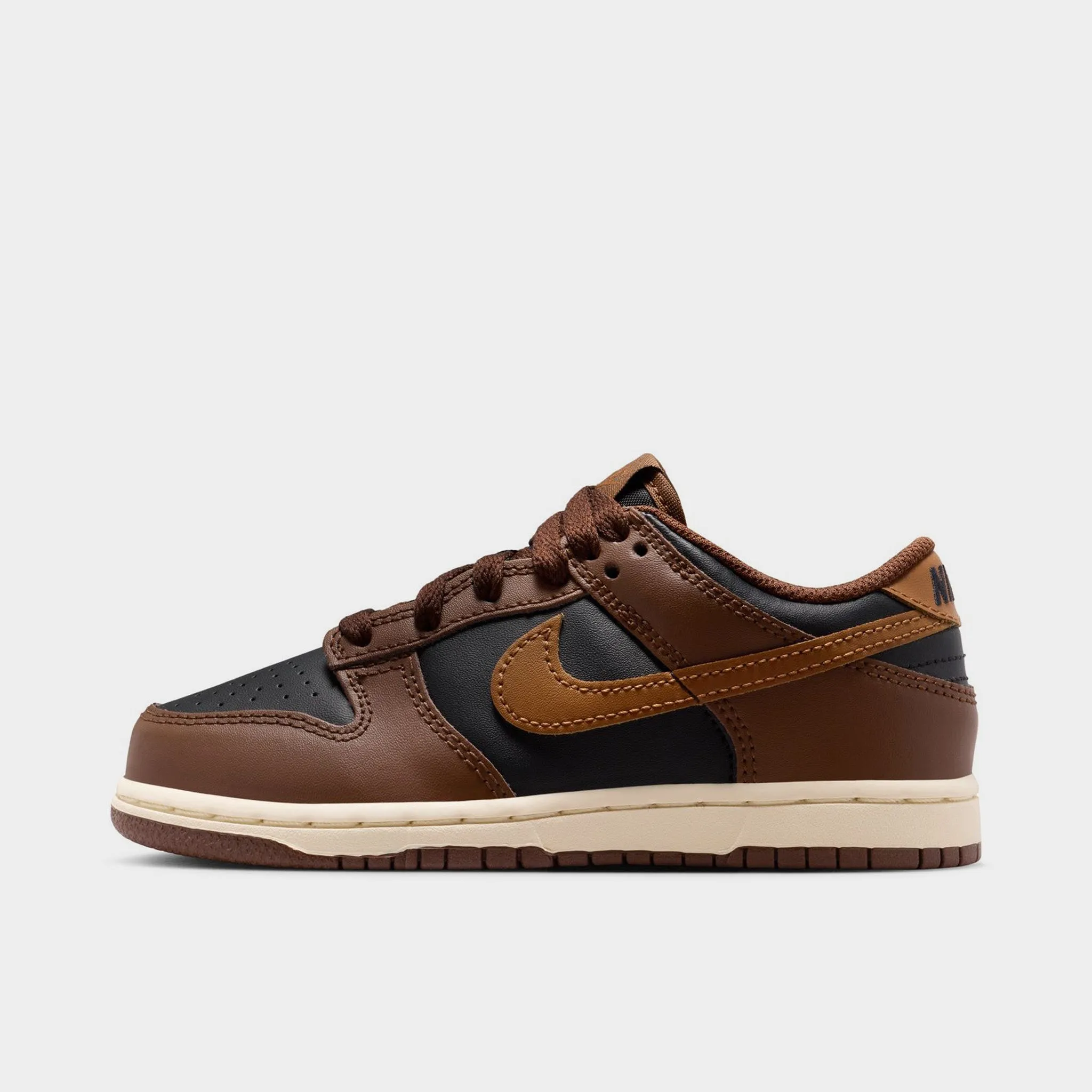 Run Fast Soft Nike Dunk Low PS Black / British Tan - Cacao Wow