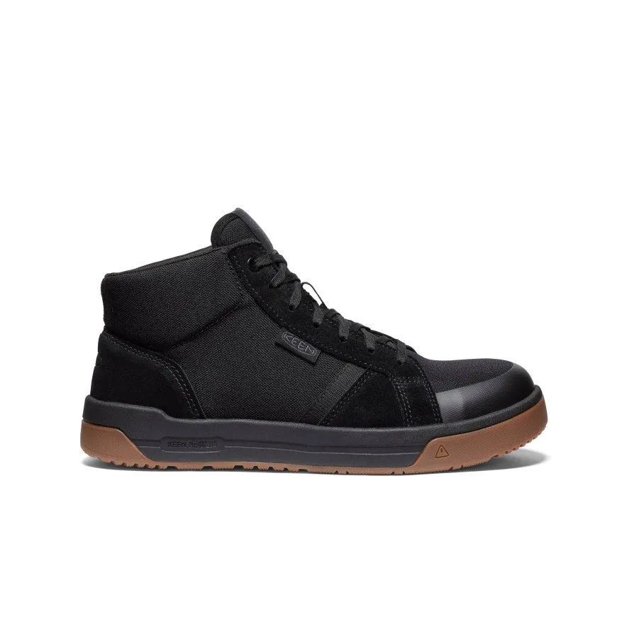 decorative - strap Men's Kenton Mid Work Shoe (Carbon Toe)  |  Black/Gum