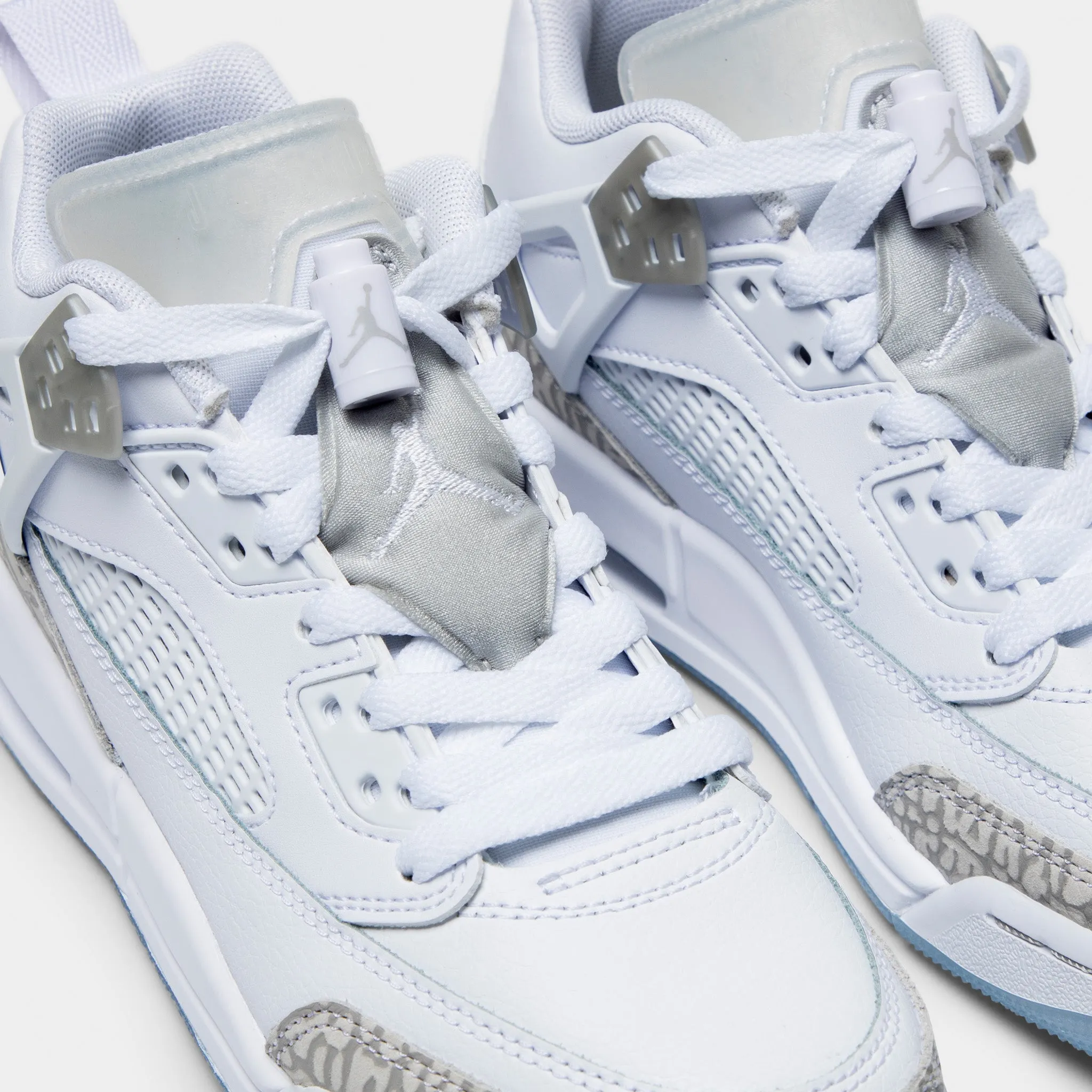 Advanced Traction Pattern Jordan Spizike Low GS White / Neutral Grey - Metallic Silver