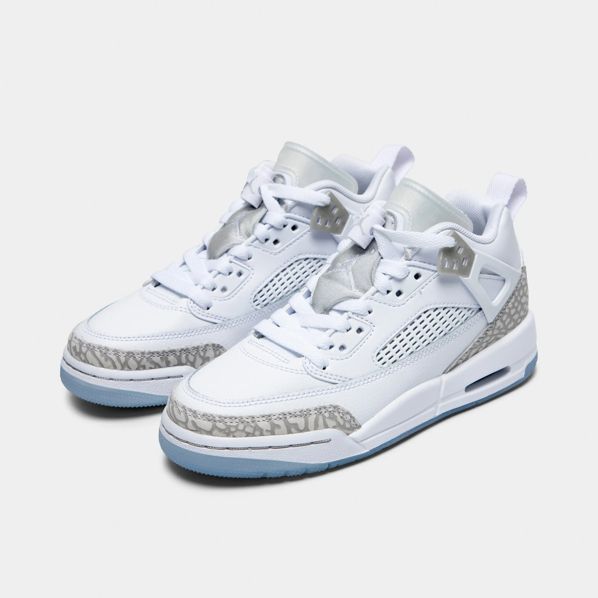 QuickDry Stretch Material Jordan Spizike Low GS White / Neutral Grey - Metallic Silver