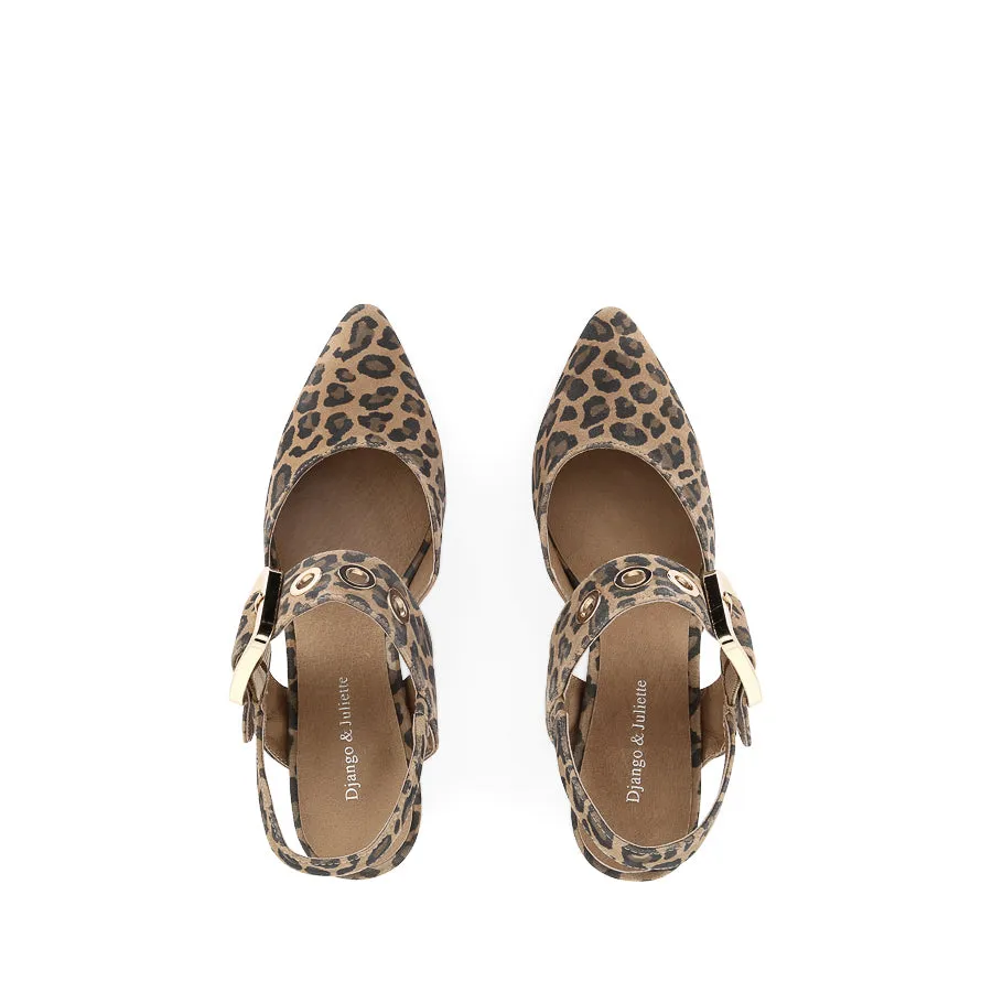 Dinner Out Everyday Go MAGALY - CAMEL LEOPARD SUEDE