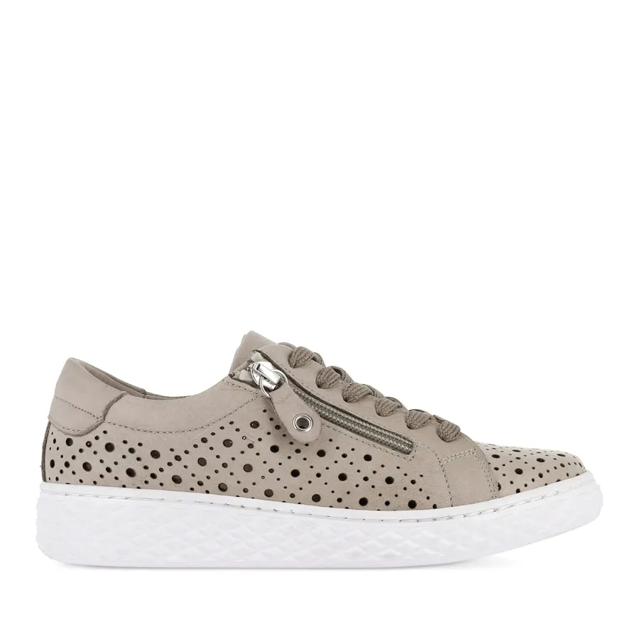 UPTOWN - TAUPE LEATHER Impact Resistant Heel Cup
